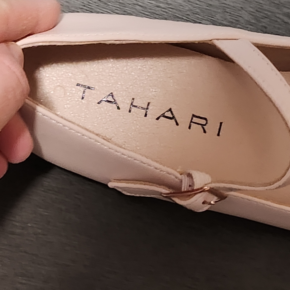 TAHARI Loft Mary Jane Flats Womens 6.5 Pink Rose Gold Coquette Balletcore Lolita - Picture 8 of 10